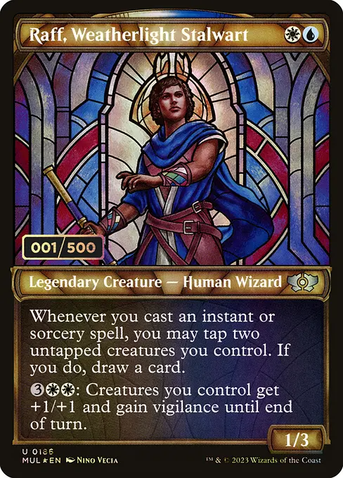 ウェザーライトの重鎮、ラフ/Raff, Weatherlight Stalwart [MUL][ダブルレインボウFOIL]