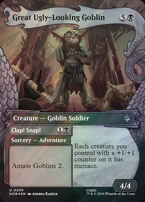 大きな醜い顔のゴブリン/Great Ugly-Looking Goblin - ドシン！バタン！/Clap! Snap! [HOB-BF][ボーダーレス][FOIL][サージ]