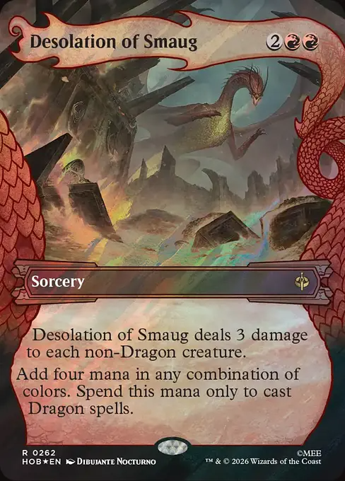 スマウグの荒らし場/Desolation of Smaug [HOB-BF][ボーダーレス][FOIL][サージ]