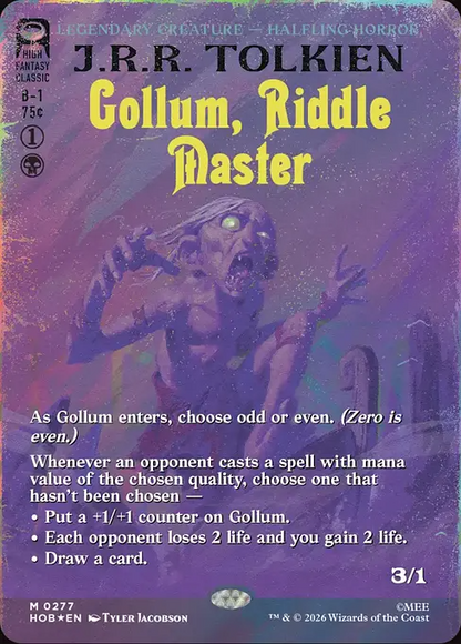 なぞなぞ名人、ゴラム/Gollum, Riddle Master [HOB-BF][ボーダーレス][FOIL][サージ]