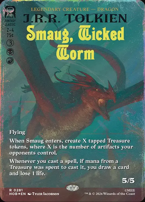悪い長虫、スマウグ/Smaug, Wicked Worm [HOB-BF][ボーダーレス][FOIL][サージ]