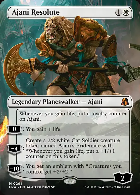 意志堅固なるアジャニ/Ajani Resolute [FRA-BF][ボーダーレス][FOIL]