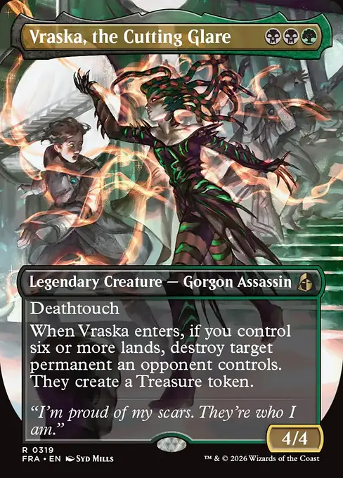 鋭き一瞥、ヴラスカ/Vraska, the Cutting Glare [FRA-BF][ボーダーレス]