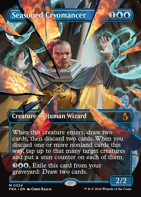 歴戦の冷術士/Seasoned Cryomancer [FRA-BF][ボーダーレス][FOIL]
