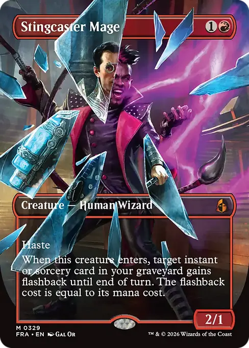 棘唱の魔道士/Stingcaster Mage [FRA-BF][ボーダーレス][FOIL]