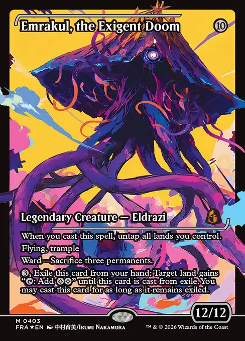 迫り来る破滅、エムラクール/Emrakul, the Exigent Doom [FRA-BF][ショーケース][FOIL]
