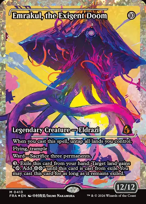 迫り来る破滅、エムラクール/Emrakul, the Exigent Doom [FRA-BF][ショーケース][FOIL][フラクチャー]