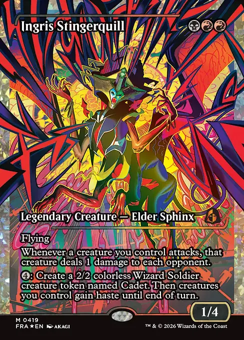 イングリス・スティンガークイル/Ingris Stingerquill [FRA-BF][ショーケース][FOIL][フラクチャー]