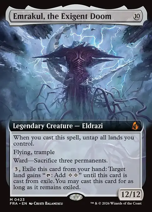 迫り来る破滅、エムラクール/Emrakul, the Exigent Doom [FRA-BF][拡張アート][FOIL]