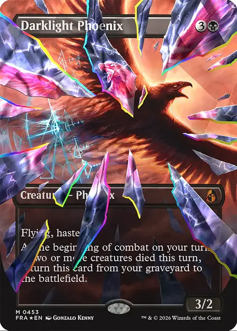 夜光のフェニックス/Darklight Phoenix [FRA-BF][ボーダーレス][FOIL][ファセット]