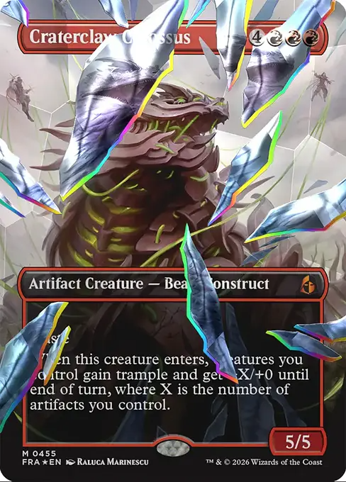 孔爪の巨像/Craterclaw Colossus [FRA-BF][ボーダーレス][FOIL][ファセット]