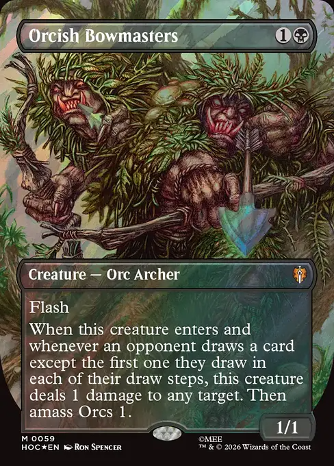 オークの弓使い/Orcish Bowmasters [HOC][ボーダーレス][FOIL][サージ]