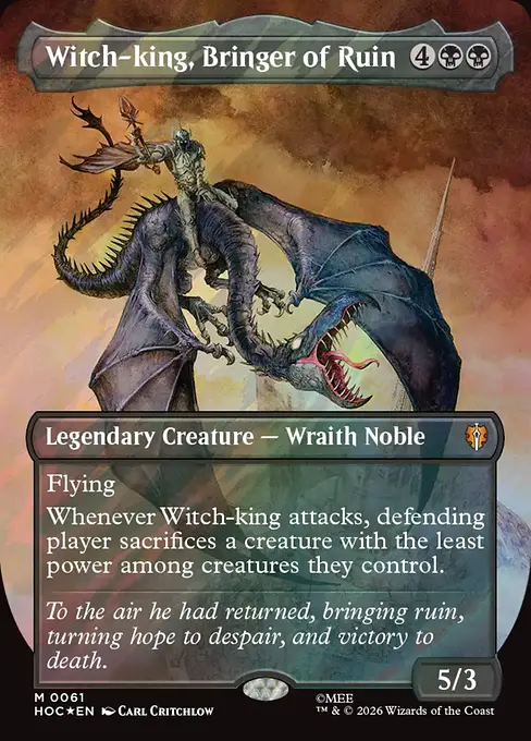 破滅をもたらす者、魔王/Witch-king, Bringer of Ruin [HOC][ボーダーレス][FOIL][サージ]