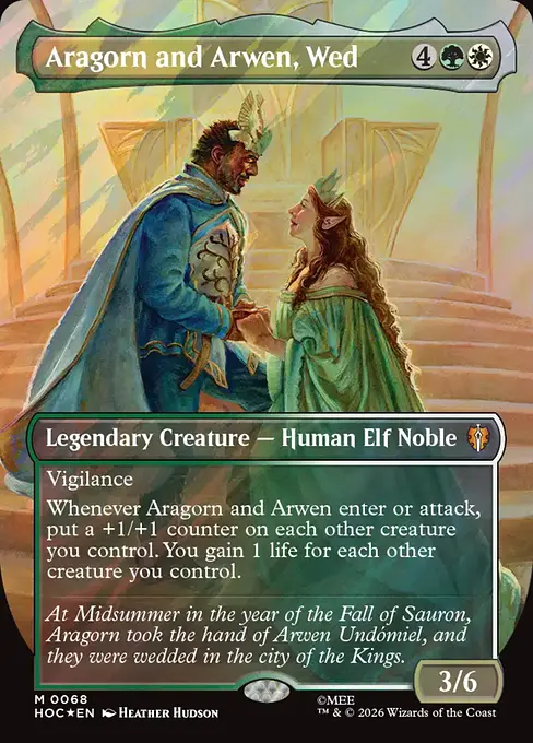 契り結びし、アラゴルンとアルウェン/Aragorn and Arwen, Wed [HOC][ボーダーレス][FOIL][サージ]