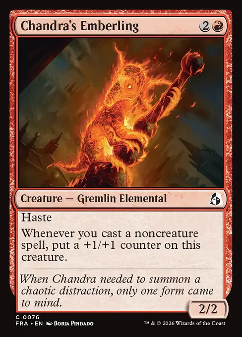 チャンドラの熾火仔/Chandra's Emberling [FRA][FOIL]