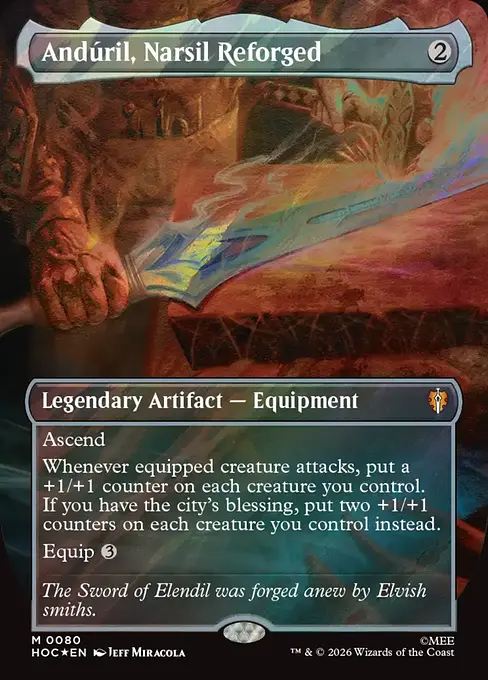 ナルシルの再鍛、アンドゥーリル/Andúril, Narsil Reforged [HOC][ボーダーレス][FOIL][サージ]