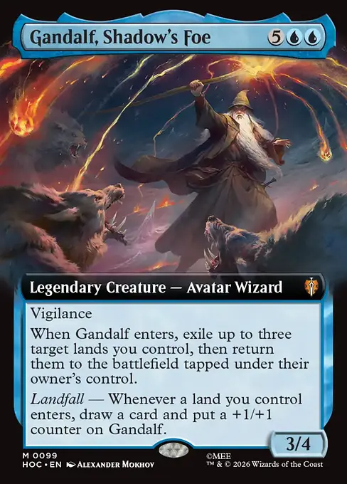 影の仇敵、ガンダルフ/Gandalf, Shadow's Foe [HOC][拡張アート]