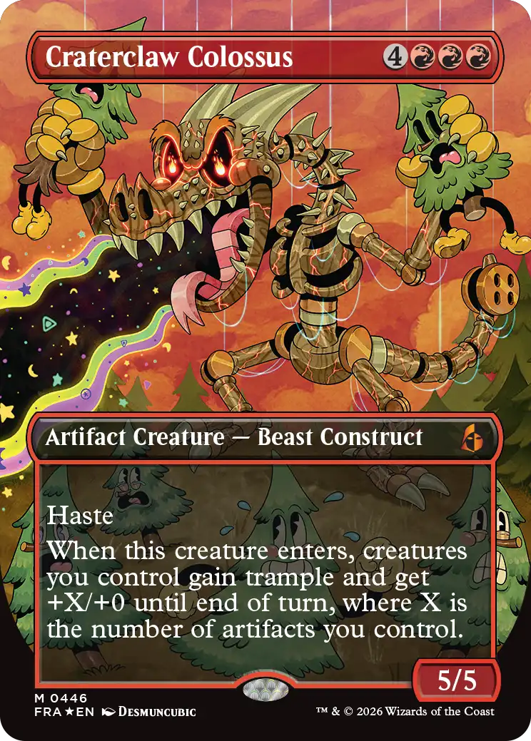 孔爪の巨像/Craterclaw Colossus(446) [FRA-BF][ボーダーレス][FOIL]