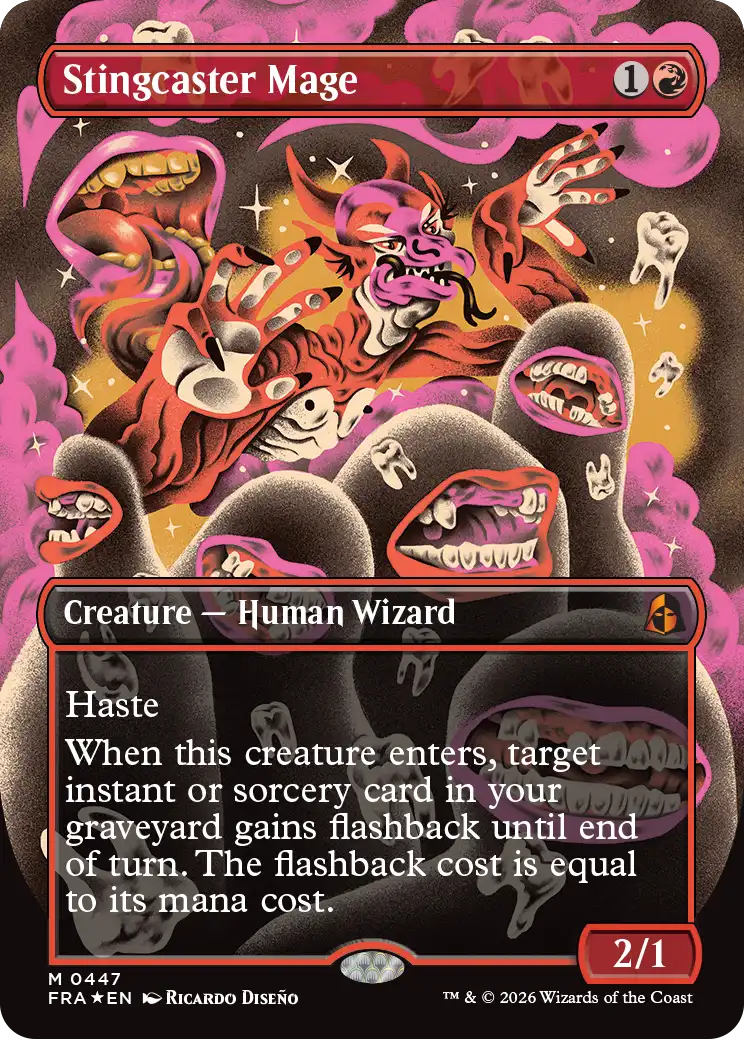 棘唱の魔道士/Stingcaster Mage(447) [FRA-BF][ボーダーレス][FOIL]