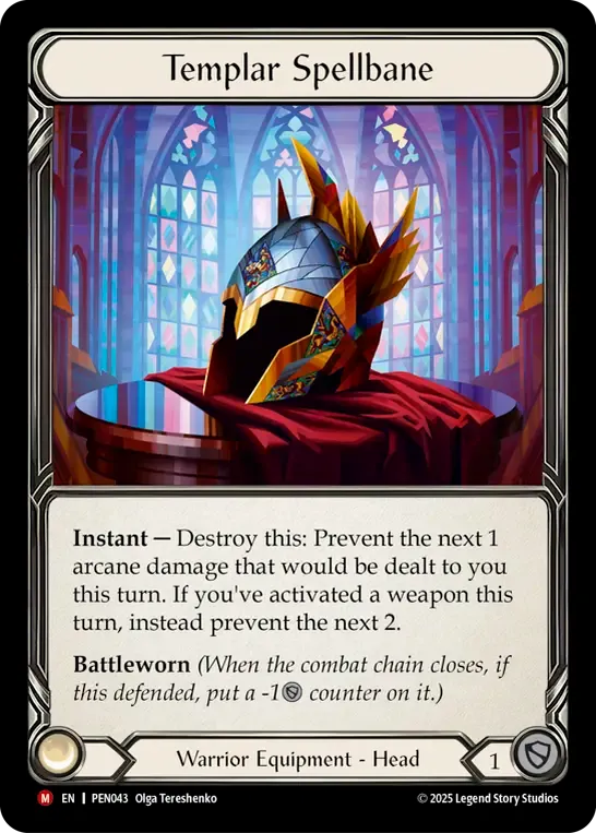 [Warrior]魔散の騎士兜/Templar Spellbane [PEN][Cold Foil]
