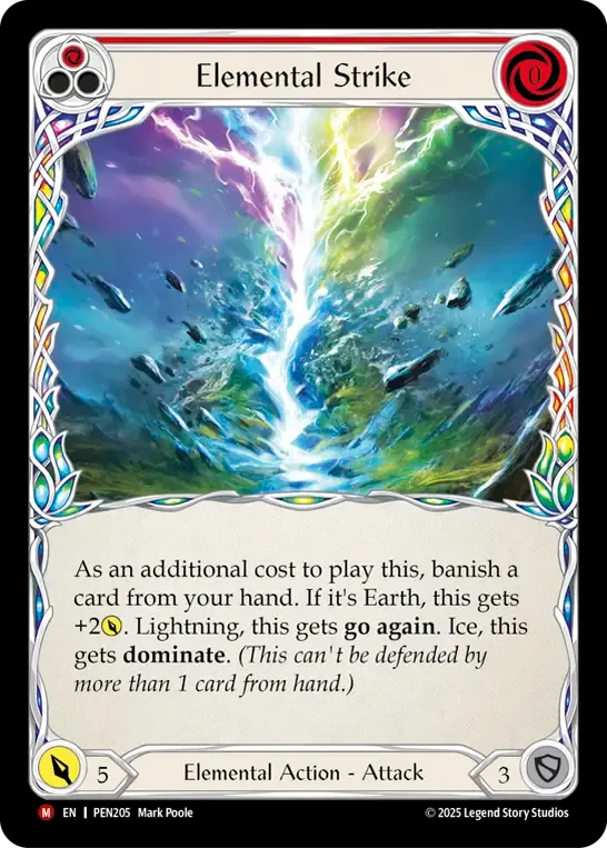 [Elemental]エレメンタルの一撃/Elemental Strike [PEN][Rainbow Foil]