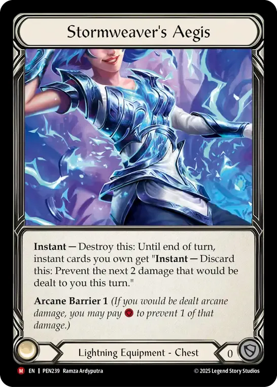 [Lightning]操嵐の加護/Stormweaver's Aegis [PEN][Cold Foil]