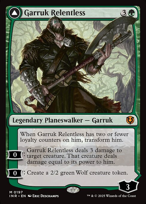 情け知らずのガラク/Garruk Relentless - ヴェールの呪いのガラク/Garruk, the Veil-Cursed [INR][FOIL]