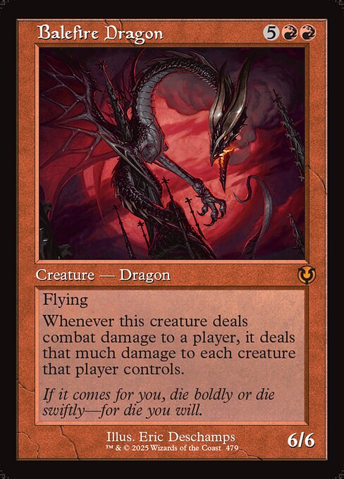 災火のドラゴン/Balefire Dragon [INR-BF][旧枠][FOIL]