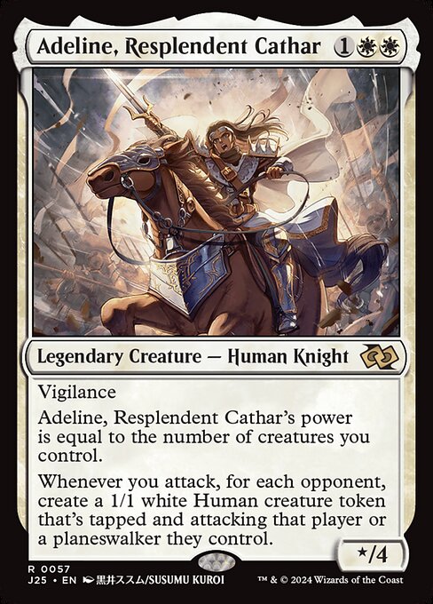 輝かしい聖戦士、エーデリン/Adeline, Resplendent Cathar [J25]