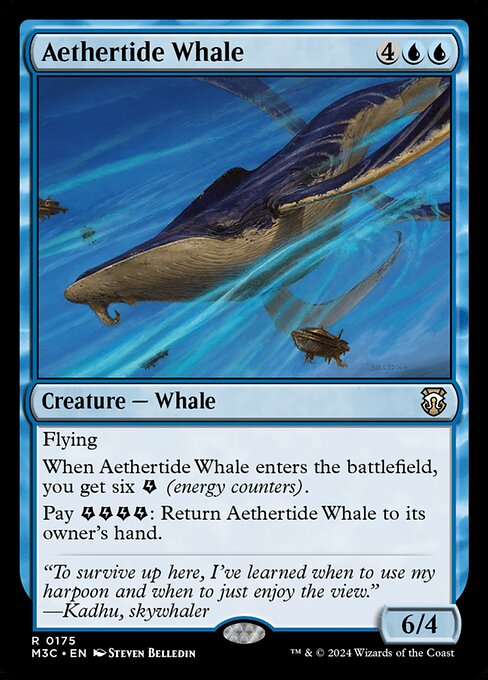 霊気海嘯の鯨/Aethertide Whale [M3C][FOIL][リップル]