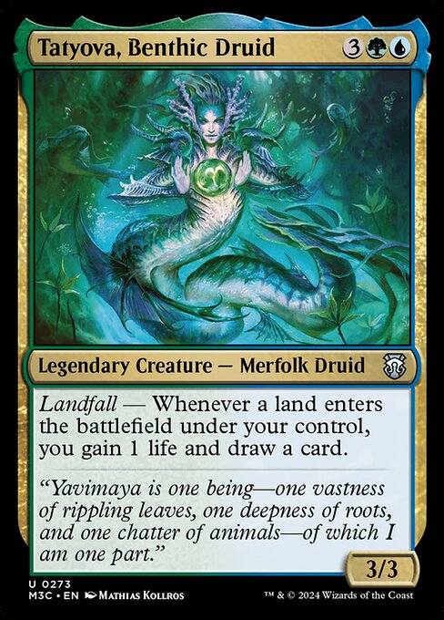 水底のドルイド、タトヨヴァ/Tatyova, Benthic Druid [M3C][FOIL][リップル]