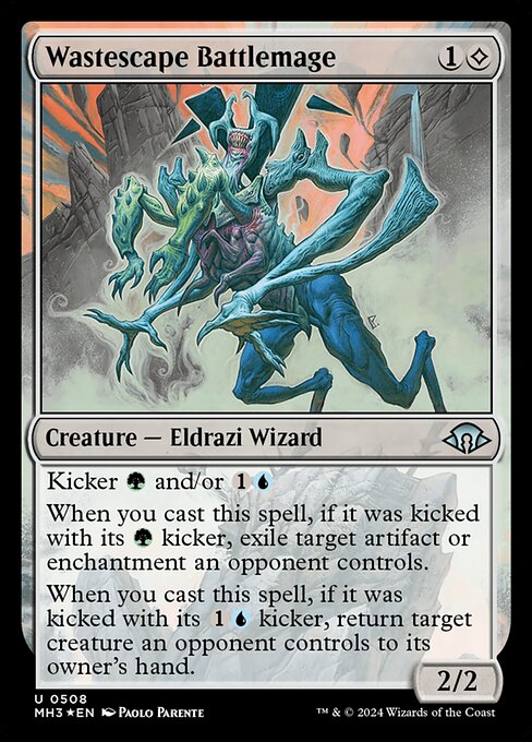 荒景学院の戦闘魔道士/Wastescape Battlemage [MH3][FOIL][リップル]