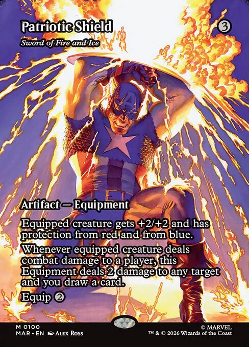 愛国の盾/Patriotic Shield《火と氷の剣/Sword of Fire and Ice》 [MAR]