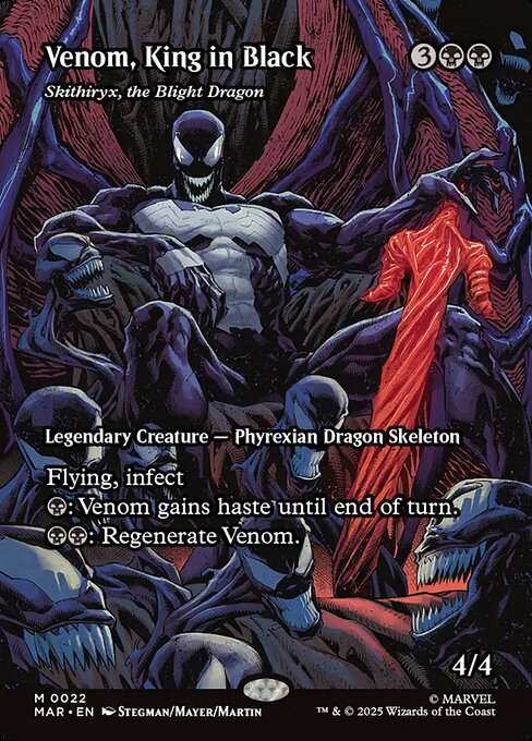キング・イン・ブラック、ヴェノム/Venom, King in Black《荒廃のドラゴン、スキジリクス/Skithiryx, the Blight Dragon》 [MAR][ボーダーレス][FOIL]