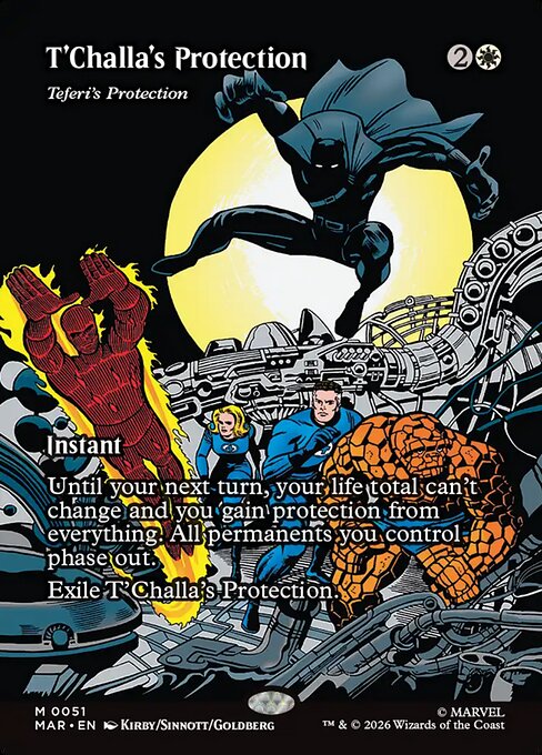 ティ・チャラの防御/T'Challa's Protection《テフェリーの防御/Teferi's Protection》 [MAR]