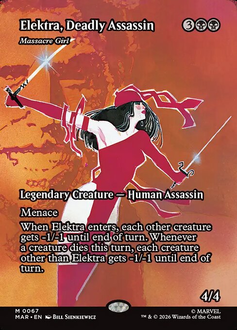 命取りの暗殺者、エレクトラ/Elektra, Deadly Assassin《虐殺少女/Massacre Girl》 [MAR]