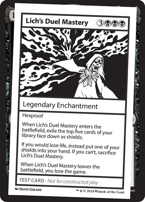 Lich's Duel Mastery [Play Test Card][MB2]