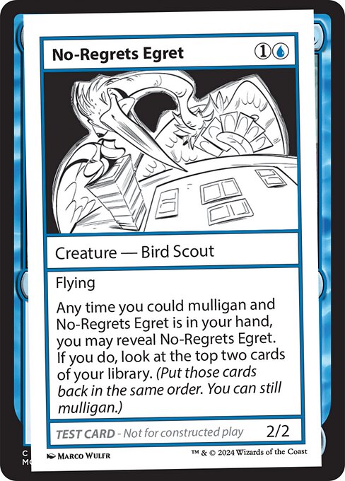 No-Regrets Egret [Play Test Card][MB2]