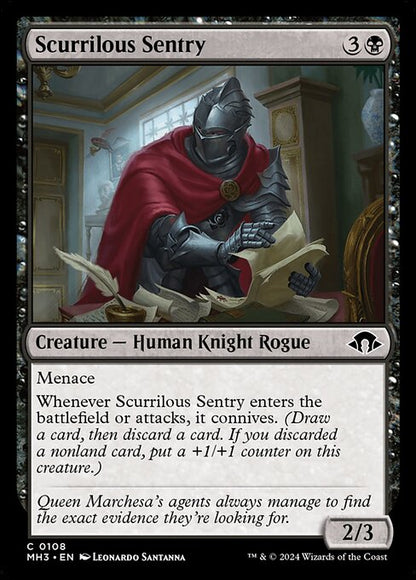 下卑た哨兵/Scurrilous Sentry [MH3][FOIL]