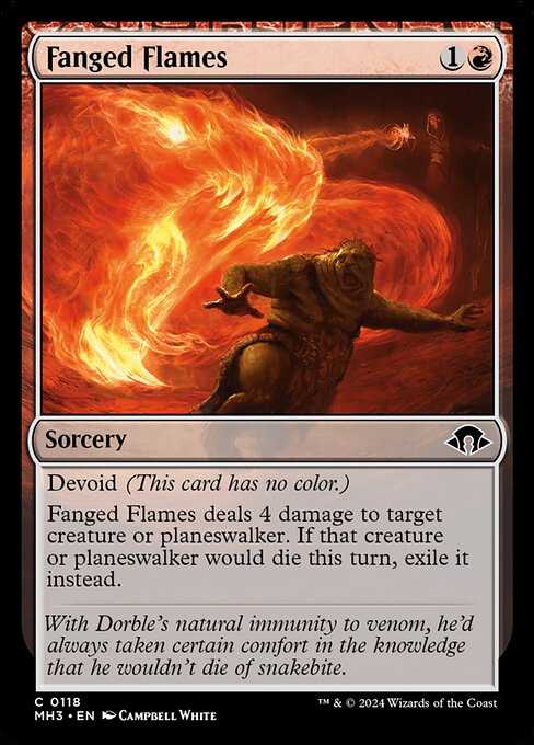 牙持つ炎/Fanged Flames [MH3][FOIL]