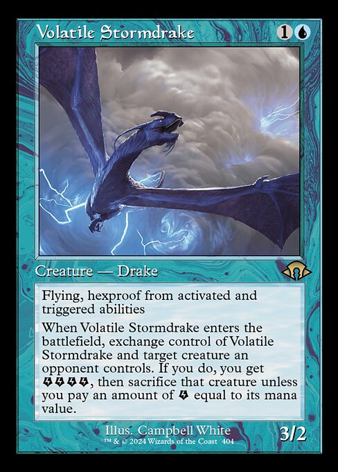 荒れ模様のストームドレイク/Volatile Stormdrake [MH3-BF][旧枠][FOIL]