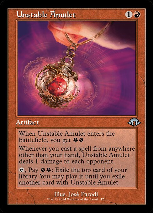 不安定な護符/Unstable Amulet [MH3-BF][旧枠][FOIL]