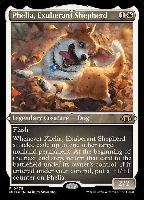 溌剌の牧羊犬、フィリア/Phelia, Exuberant Shepherd [MH3][FOIL][エッチング]