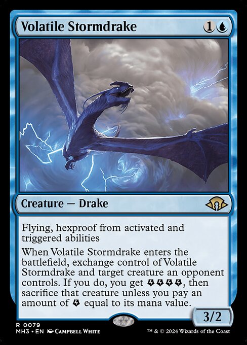 荒れ模様のストームドレイク/Volatile Stormdrake [MH3][FOIL]