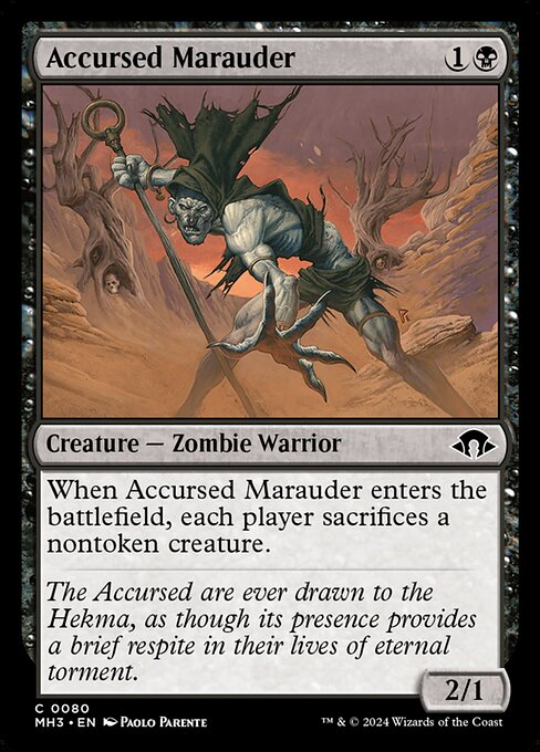 呪われた匪賊/Accursed Marauder [MH3][FOIL]