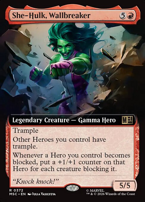 壁を砕く女戦士、シーハルク/She-Hulk, Wallbreaker [MSC][拡張アート]