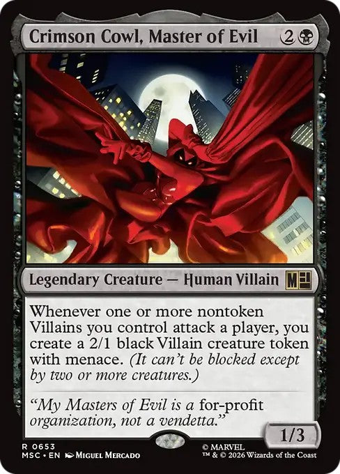 邪悪の首魁、クリムゾン・カウル/Crimson Cowl, Master of Evil [MSC][FOIL]