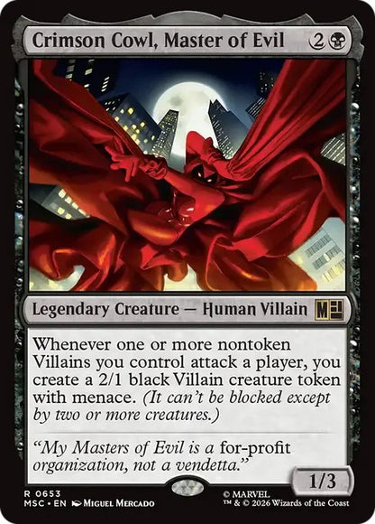 邪悪の首魁、クリムゾン・カウル/Crimson Cowl, Master of Evil [MSC][FOIL]
