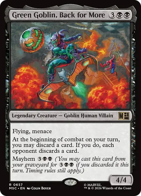 再度襲い来る者、グリーンゴブリン/Green Goblin, Back for More [MSC][FOIL]