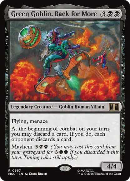 再度襲い来る者、グリーンゴブリン/Green Goblin, Back for More [MSC][FOIL]